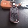 Vauxhall Opel Astra J Car Keychain Genuine Leather Key Case Case 3 버튼 원격 자동차 키 쉘 커버 체인 링 자동차 액세서리 55550982