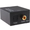 Freeshipping Analog Dijital Dönüştürücü RL RCA Optik Koaksiyel Toslink S / PDIF SPDIF Ses Dönüştürücü Adaptör Apple TV CD DVD