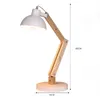 Lampe de table en bois nordique simple pliant personnalité créative lecture chambre salon chevet travail étude blanc noir9655906