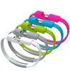 22 cm Portable Noodle USB Charger Cables Sync Data Armband Wrist Band Laddning för mobiltelefon