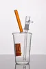 Klar McDonald Cup med vattenpipor i glas med 14 mm skarvkupol och spik