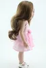 18inch 45cm American Girl Boneca Real olhando Handmade Silicone Reborn Bonecas com roupas chapéu Brinquedo para crianças
