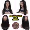 360 Voller Spitze Frontalverschluss mit 3 Bündeln peruanische jungfräuliche menschliche Haare Stuf
