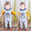 Baby Clothes Sets Fashion Spring Autumn Newborn Baby Boys Girls Indian Wolf Hoodie Romper Jumpsuit Outfits Clothes Kids Children Clothing