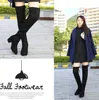 새로운 도착 여성 스트레칭 스웨이드 슬림 허벅지 높은 부츠 섹시한 패션 무릎 부츠 위의 하이힐 여자 신발 검은 신발