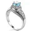 10 pezzi Luckyshiine argento 925 donna cristallo zircone anelli di nozze unico vintage regalo di festa anello gioielli NEW223L
