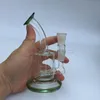 Zielone i przezroczyste grube małe szklane bongi kieszonkowe szklane rury wodne rury recyklejujące wiertnice olejowe bong fajne fajki niska cena