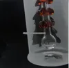 Tubos de vidro Borbulhador de vidro Equipamento de vidro para óleo de vidro Bongos de vidro Árvore de Natal dupla transparente JH052-Red ball