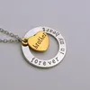 Forever in My Heart Pendant Necklaces Letter Family Member Grandpa Uncle Aunt Mom Dad for Women Fashion Jewelry 3082