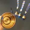 Mais novo boné de carburador de titânio colorido anodizado Rainbow Ti Nail dabber 14mm e 18mm para fumar cachimbo de água vidro plataformas de petróleo vaporizador