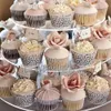 Darmowa Wysyłka 120 sztuk Laser Cut Pearl Papier Koronki Cupcake Wrapper Wedding Party Prysznic Cupcake Pakiet Dostawy