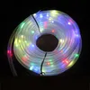 10m Solar Rope Light Outdoor String Lights Waterproof LED Tube Light Christmas Holiday Outdoor Decoration Lights red green blue white RGBY