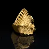 Ny retro tibetansk mode smycken guldpläterad egyptisk farao ring Egypten King Tut egyptisk farao fingerring