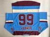 Blue 66 Gordon Bombay Hockey''nhl''Jerseys baratos MUITO RARO SEM RESERVA Artilheiro Stahl Mighty Ducks Waves Hockey''nhl''Uniforms