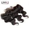 Grade 8A Braziliaanse Kant Frontale Sluiting Body Wave Golvend Grootte 13x4 Full Lace Frontale 100% Onverwerkte Maagd Menselijk Haar sluitingen Natuurlijk Zwart