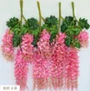 Silk Wisteria Rattans 6 kleuren Artificial Wisteria Flower slingers Silk Bean Vine Bloemen voor trouwhuisfeest Floral Decorations