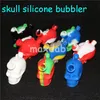 narghilè Smart Mini Bubbler da viaggio Infrangibile Bubbler smussato Filtro per sigaretta in silicone Tubo per acqua in vetro Tubi per bong in silicone