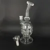 5mm dikke 9,5 "hoge pyrex glazen bong waterleidingen recycler Fab Egg waskolf roken waterpijp booreilanden