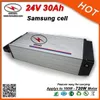 Batterie au lithium 24V 24V 24V 24V 30Ah de type porte-bagages arrière avec batterie Samsung