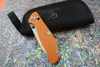 2016 DC ontwerp DC-A6 Shirogorov zakmes real D2 Satin Blade Zwart/Oranje G10 Handvat met DC nylon schede Camping tactische EDC gereedschap