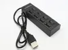 480mbps High Speed Mini USB Hub Socket Style 4 Ports Multi Charger Hub USB 2.0 On/Off Adapter Switches For PC Laptop