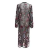 Robes de soirée en gros- ZAFUL Sexy Femmes Robe Profonde Col En V Broderie Balck Casual Basique Feminino Vestidos Maille Floral Brodé Sheer Dr