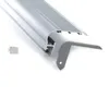50 x 1m conjuntos / lote escada passo al6063 LED perfil de alumínio e canal de perfil de escada anodizado para lâmpada de escada de passo