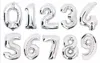 32 pollici oro argento numero stagnola palloncini cifre aria ballons buon compleanno decorazione di nozze lettera palloncino rifornimenti del partito evento