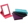 Nytt koreanskt mode pu läder kosmetisk spegel bärbar vikbar skrivbord spegel rese skrivbord starkt hopfällbart bord speglar cosmeti5208428