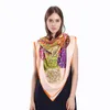 New Twill Silk Scarf Women Paisley Printing Square Scarves Fashion Wrap Female Foulard Large Hijab Shawl Neckerchief Bandana 130 1207R