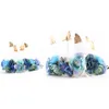 Ins-Baby Beach Headbands Feather Floral Girls Hair Accessoarer 3D Flower Parent-Child Hair Band Fashion Princess Headband C2302