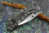 Wildschwein Strider Tritium Stil SMF SNG T-Kopf Klappmesser D2 Stonewash Klinge G10+ Griff aus Flammen-Titanlegierung Taktisches Messer EDC-Werkzeuge