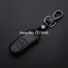 Handstygd läder bil nyckelfall för MAZDA 3 MAZDA 6 2014 2015 CX-5 CX-7 CX-9 2 Knappar Remote Key Cover Bil tillbehör