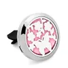 CG091-CG100 Hot Car Air Freshener 30mm Aromatherapy Essential Oil S.Steel Perfume Diffuser Car Locket vent clip as gift