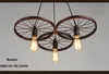 Vintage Wheel Plafond Pendentif Lumières Moderne Luminaires LED Lampes Éclairage À La Maison En Métal Industriel Edison E27 Titulaire 3/6 Têtes Lampe