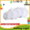 SMD2835 panel LED Lights High Power 9 W 12W 15W 18W 20W 25W żarówki sufitowe 110-240V Spotlight Downlight dla kuchni Salon