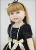 18 tum full kropp vinyl amerikanska flickor realistiska återfödda dockor som bär mörk klänning småbarn födelsedag xmas gåva