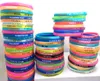 100pcs Party bag fillers Lovely Top Mixed Men Women Beautiful Silicone Bracelets Children Amazing Wristbands Fashion Jewelry NEW