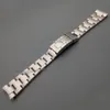 20mm nouveau argent brossé en acier inoxydable extrémité incurvée bracelet de montre bracelet Bracelets pour ROL SUB Vintage watch248J