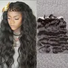 Человеческие волосы закрытие 13х4 натуральный цвет бразильский индийский перуанский перуанский волна кружев