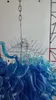 Artystyczne lampy morskie żyrandole turkusowe niebieskie wiszące skręcone kulki oświetlenia wewnętrzne LED Ręcznie dmuchane szklane żyrandol światła