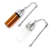 57MM Glass Snuff Storage Bottle Dispenser Bullet Rocket Snorter Snuff Bottle with Metal Spoon Sniffer Pill Case