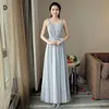 Mix Styles New Bridesmaid Dresses Long V Neck Custom Made Lace-up Back Wedding Party Wear Cheap Maid of Honor Gowns