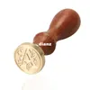 Fashion Hot Alphabet Letter A Retro Wood Sealing Wax Classic Initial Wax Seal Stamp