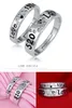 Engagement/Wedding 925 Sterling Silver Adjustable Size Ring Couple Rings Heart Crown Crystal Rings Free Shipping