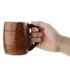 Tazas de cerveza de jugo de barril hechas a mano de 400ml/15oz, tazas de té de madera, taza de madera para bebidas, taza duradera wa4026