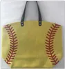 19 Styles Canvas Bag Baseball Tote Sports Bags Casual Softball Bag Football Soccer Basketball Cotton Canvas Tote Bag CCA7889 50pcs