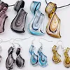 6sets twist mix colors murano lampwork glass necklace earring jewelry set fashion jewelery set murano jewelry set