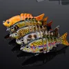 5 Color 9cm 11g Newest Multi Jointed Bass Plastic Fish Lure Swimbait Sink Hooks Tackle high quality fishing lures