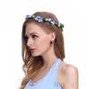 Billiga bohemiska Terylene Flower pannband Garland Crown Festival Wedding Bride Bridesmaid Hair Wreath Boho Floral Headdess He2262266